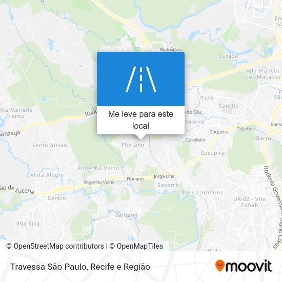 Travessa São Paulo mapa