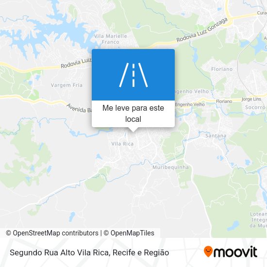 Segundo Rua Alto Vila Rica mapa