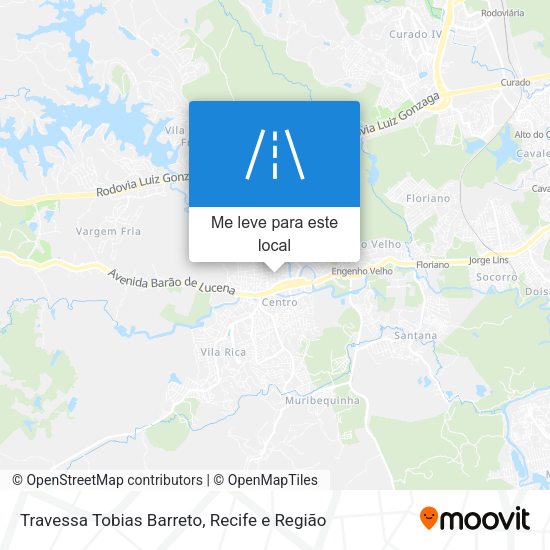 Travessa Tobias Barreto mapa