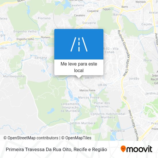 Primeira Travessa Da Rua Oito mapa