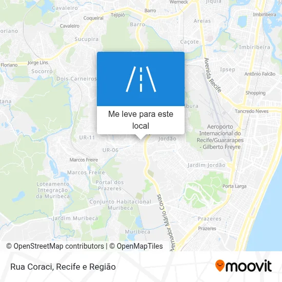 Rua Coraci mapa