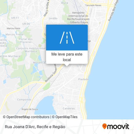 Rua Joana D'Arc mapa