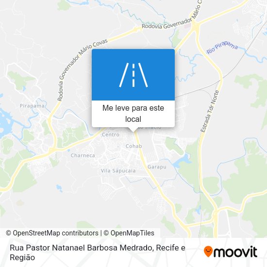 Rua Pastor Natanael Barbosa Medrado mapa