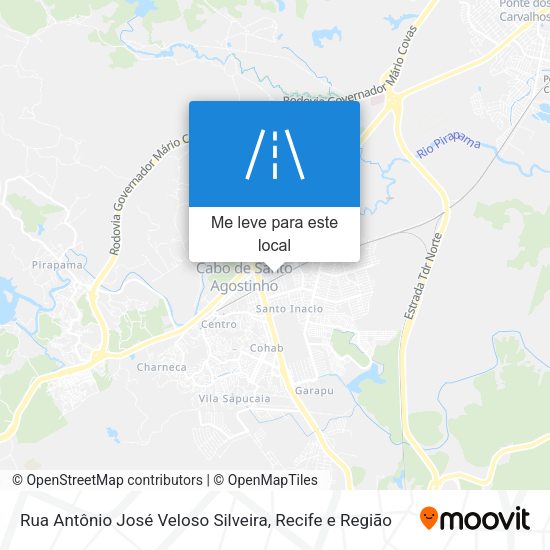 Rua Antônio José Veloso Silveira mapa