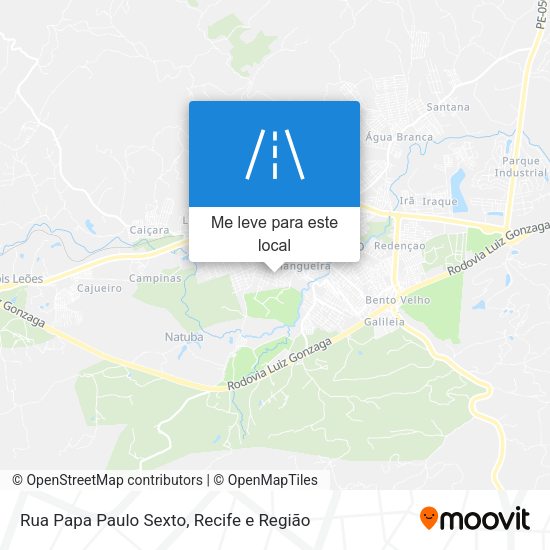 Rua Papa Paulo Sexto mapa
