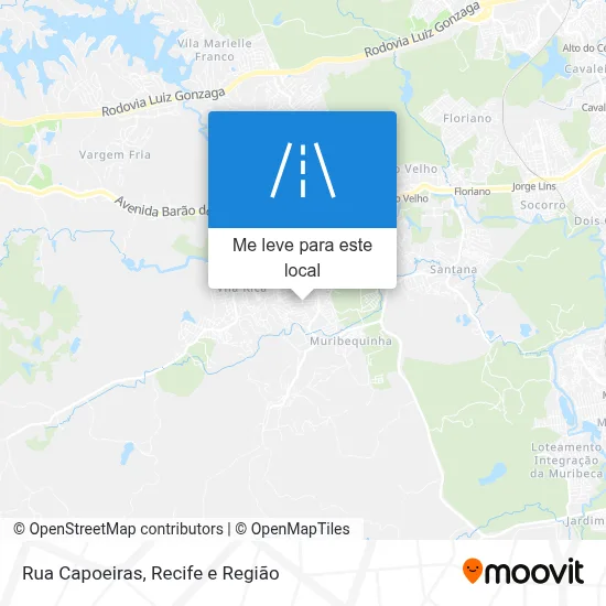 Rua Capoeiras mapa