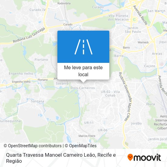 Quarta Travessa Manoel Carneiro Leão mapa