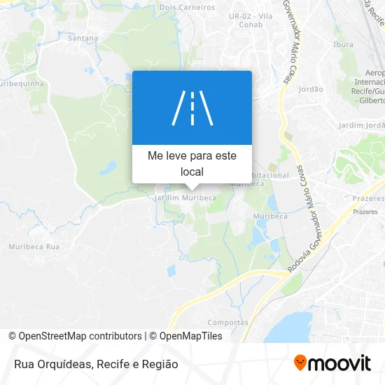 Rua Orquídeas mapa