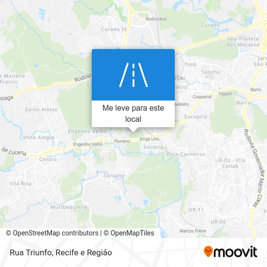 Rua Triunfo mapa