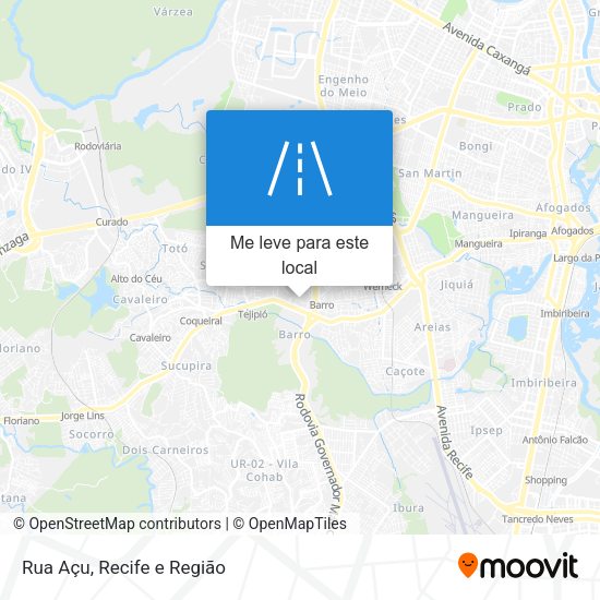 Rua Açu mapa