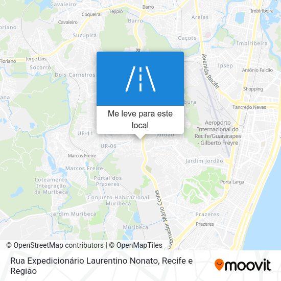 Rua Expedicionário Laurentino Nonato mapa