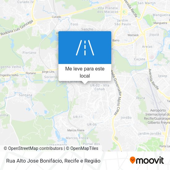 Rua Alto Jose Bonifácio mapa