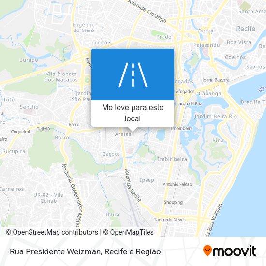 Rua Presidente Weizman mapa