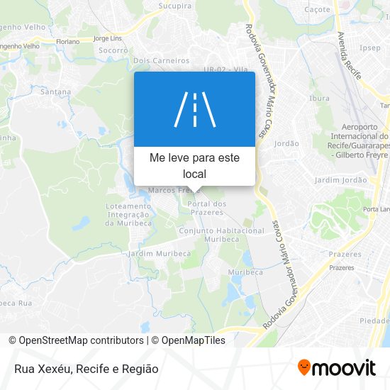 Rua Xexéu mapa