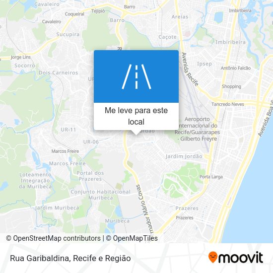 Rua Garibaldina mapa