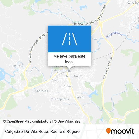 Calçadão Da Vila Roca mapa