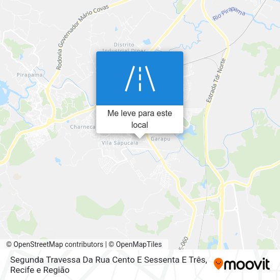 Segunda Travessa Da Rua Cento E Sessenta E Três mapa
