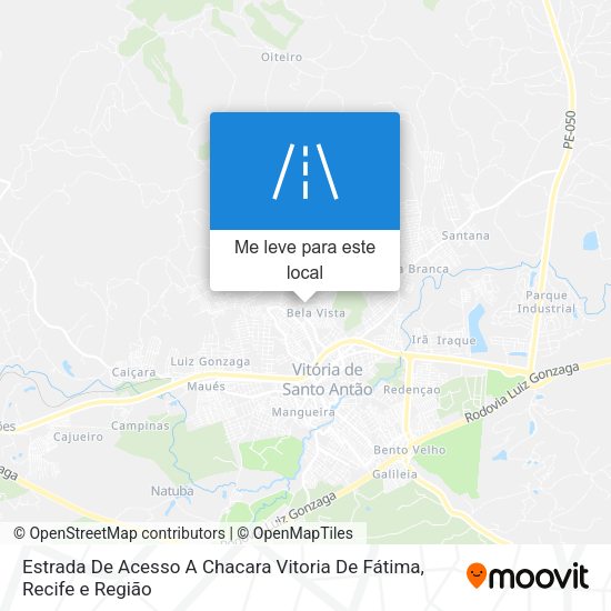 Estrada De Acesso A Chacara Vitoria De Fátima mapa