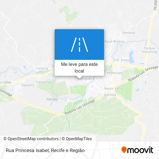 Rua Princesa Isabel mapa