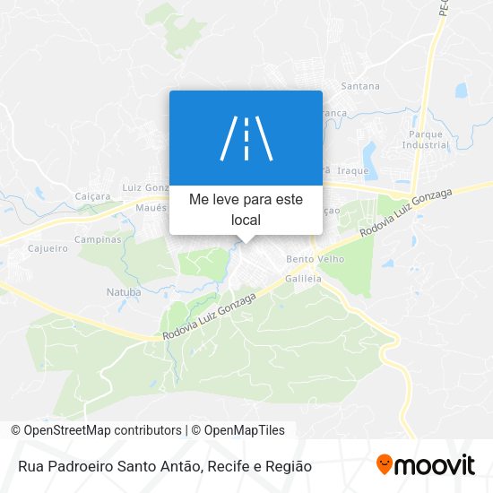 Rua Padroeiro Santo Antão mapa