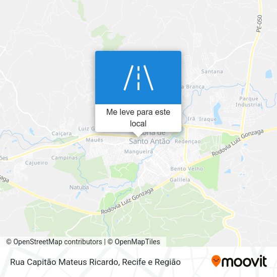 Rua Capitão Mateus Ricardo mapa