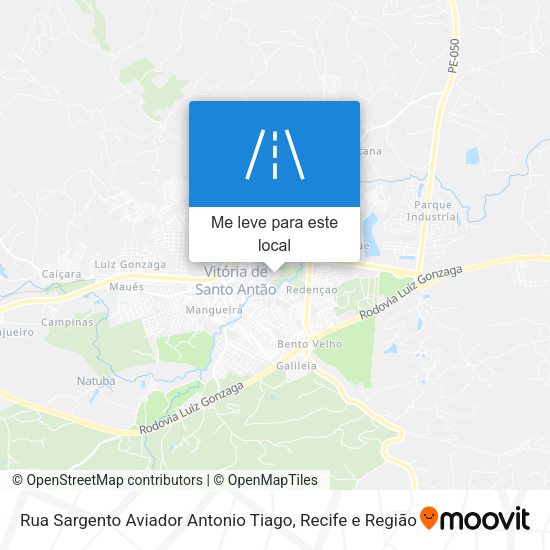 Rua Sargento Aviador Antonio Tiago mapa