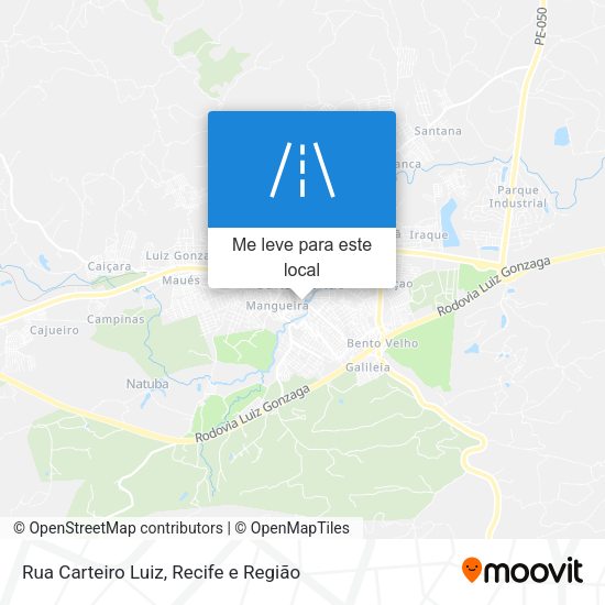 Rua Carteiro Luiz mapa