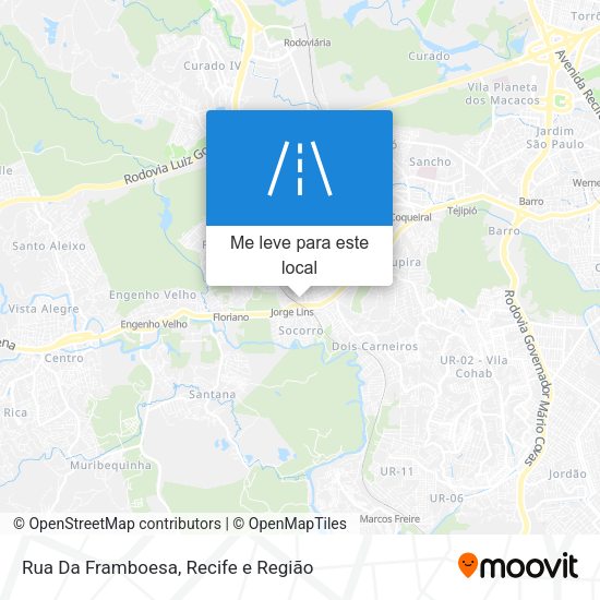 Rua Da Framboesa mapa