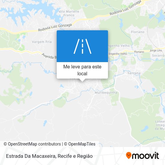 Estrada Da Macaxeira mapa