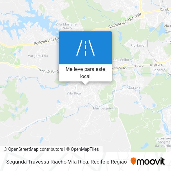 Segunda Travessa Riacho Vila Rica mapa