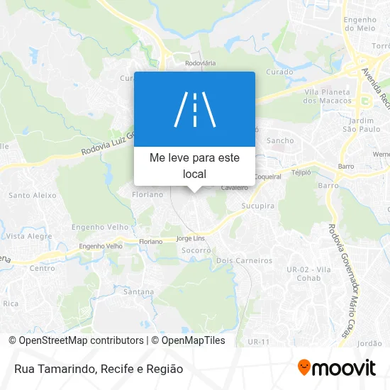 Rua Tamarindo mapa