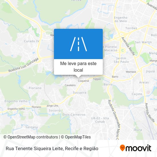 Rua Tenente Siqueira Leite mapa