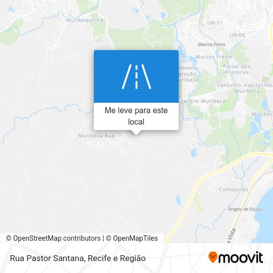 Rua Pastor Santana mapa