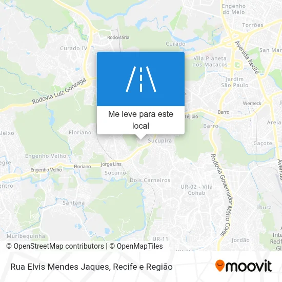 Rua Elvis Mendes Jaques mapa
