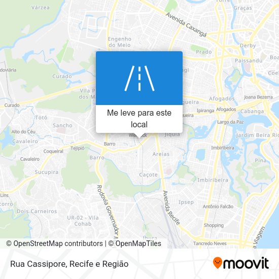Rua Cassipore mapa