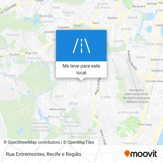 Rua Entremontes mapa