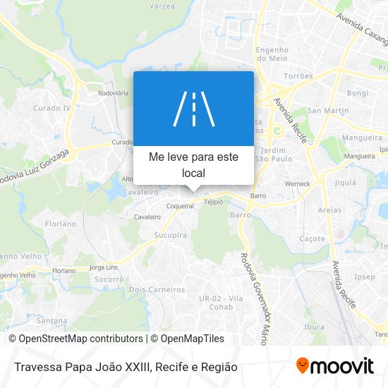 Travessa Papa João XXIII mapa