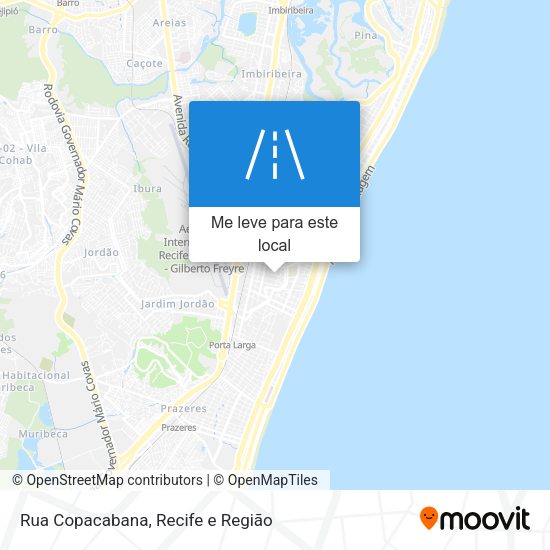 Rua Copacabana mapa