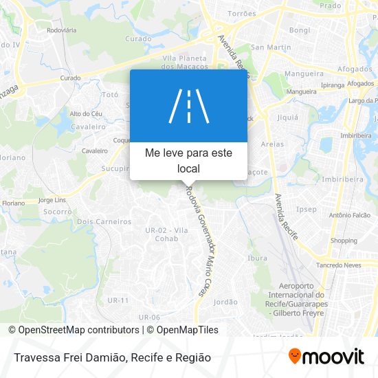 Travessa Frei Damião mapa