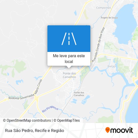 Rua São Pedro mapa