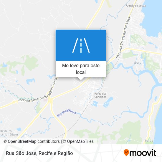 Rua São Jose mapa