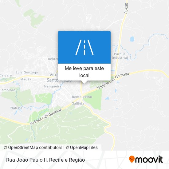 Rua João Paulo II mapa