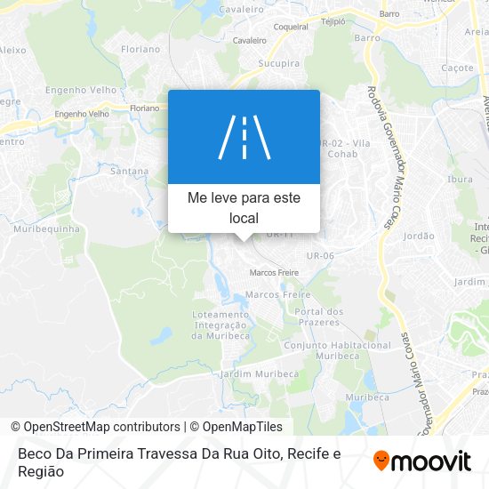 Beco Da Primeira Travessa Da Rua Oito mapa