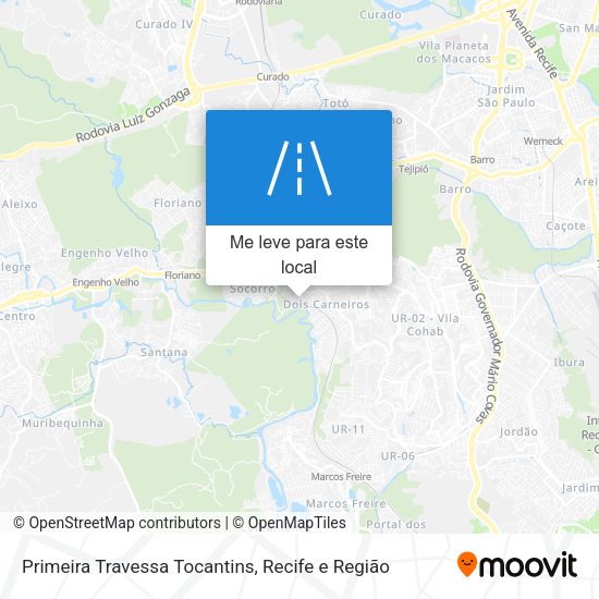 Primeira Travessa Tocantins mapa