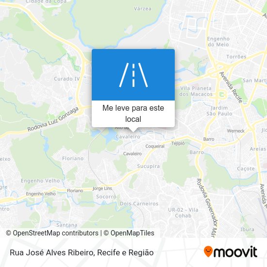 Rua José Alves Ribeiro mapa