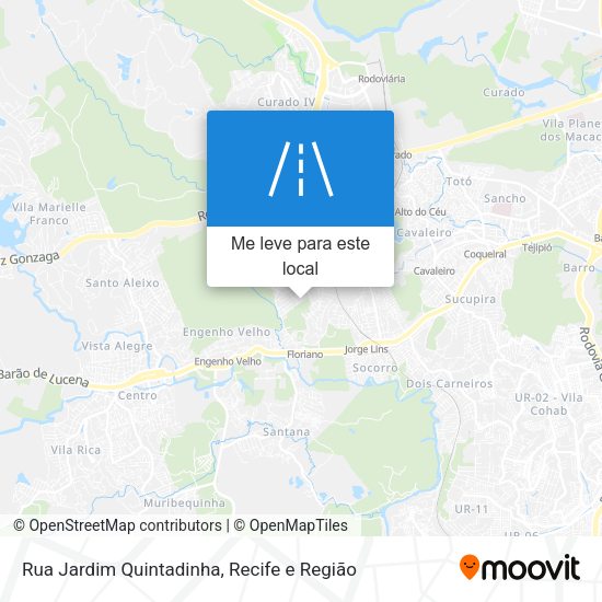 Rua Jardim Quintadinha mapa