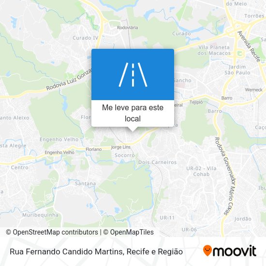 Rua Fernando Candido Martins mapa
