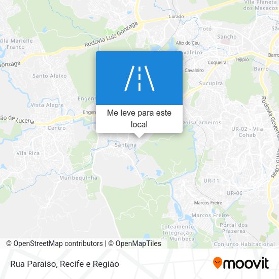 Rua Paraiso mapa