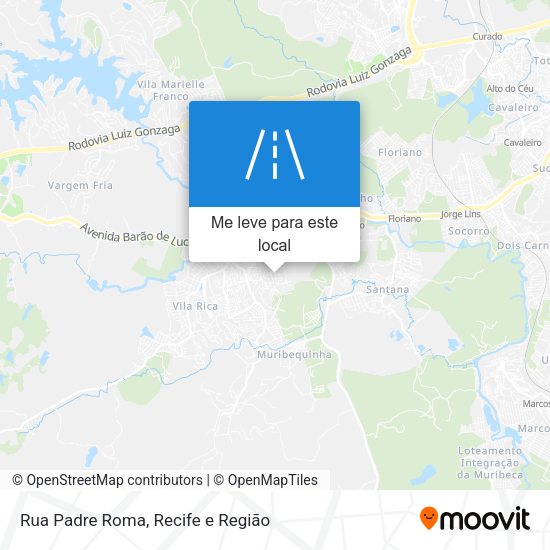 Rua Padre Roma mapa