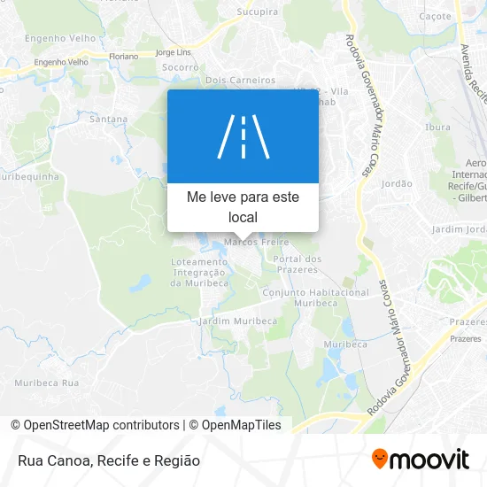 Rua Canoa mapa